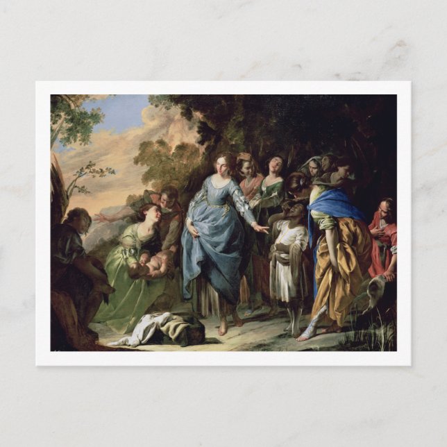 The Finding of Moses, 1650-56 (oil on canvas) Vykort (Framsida)