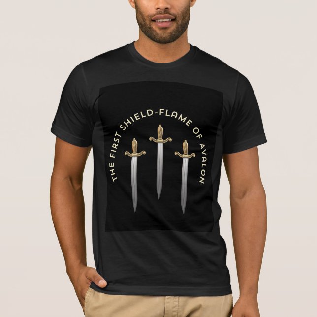 The First Shield Of Avalon T Shirt (Framsida)