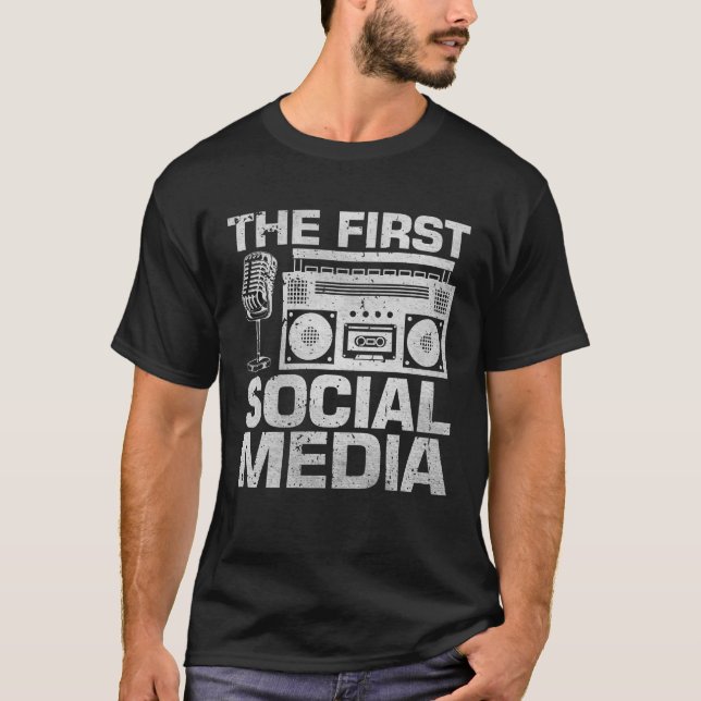 The First Social Media Ham Radio Amateur Radio Ope T Shirt (Framsida)