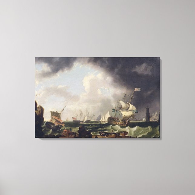 The Fishery, c.1764 (oil on canvas) Canvastryck (Framsida)