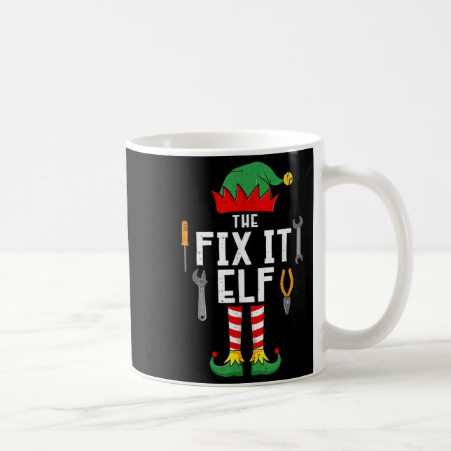 The Fix It Elf Christmas Family Matching Xmas Grou Kaffemugg (Höger)