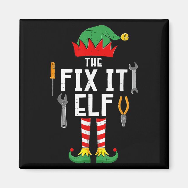 The Fix It Elf Christmas Family Matching Xmas Grou Magnet (Framsidan)