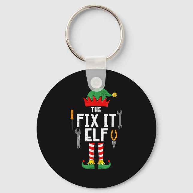 The Fix It Elf Christmas Family Matching Xmas Grou Nyckelring (Framsida)