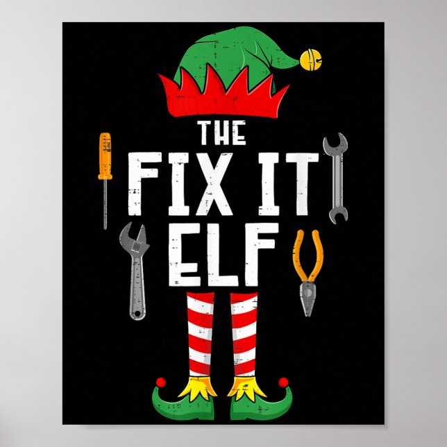 The Fix It Elf Christmas Family Matching Xmas Grou Poster (Framsidan)