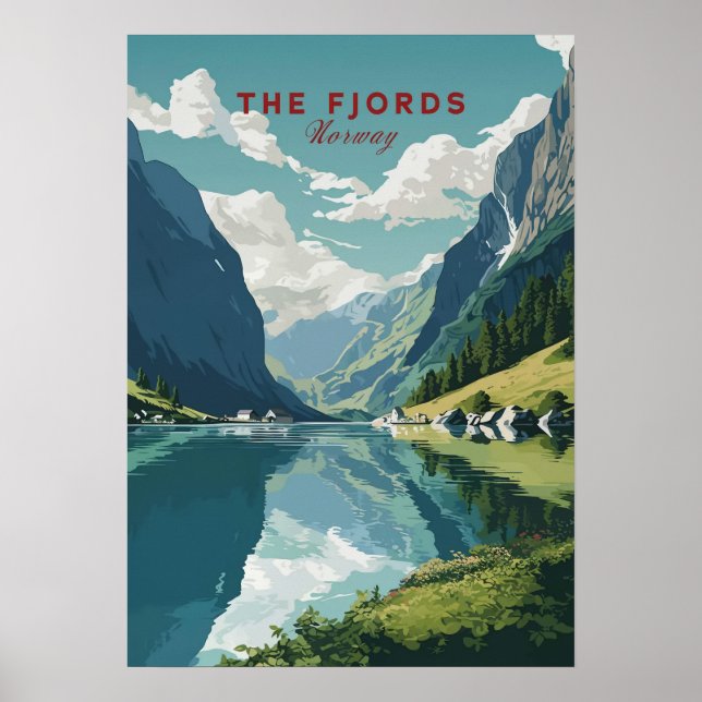The Fjords, Norway Poster (Framsidan)