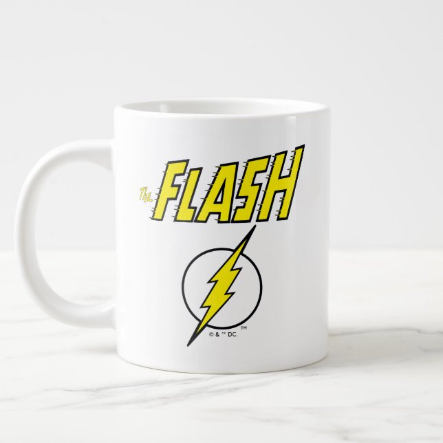 The Flash Name & Lightning Bolt Logo Jumbo Mugg (Vänster)