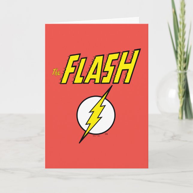 The Flash Name & Lightning Bolt Logo Kort (Framsida)