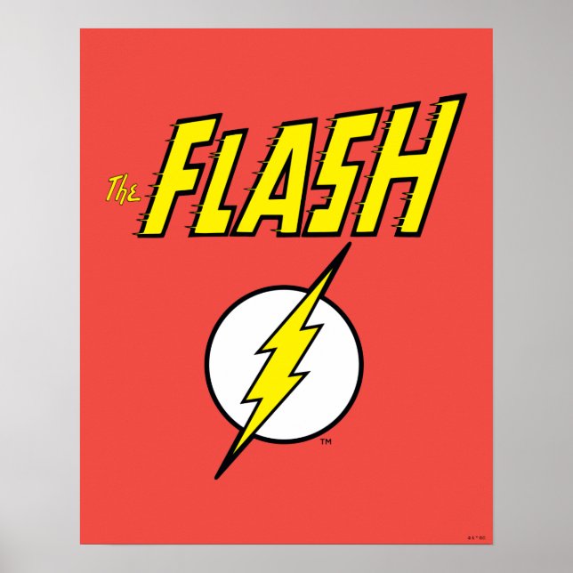 The Flash Name & Lightning Bolt Logo Poster (Framsidan)