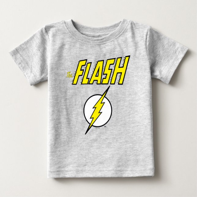 The Flash Name & Lightning Bolt Logo T Shirt (Framsida)