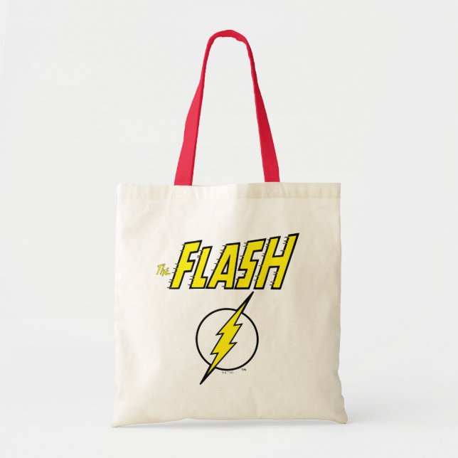 The Flash Name & Lightning Bolt Logo Tygkasse (Framsidan)
