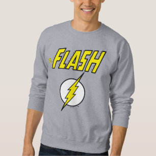 The Flash namn & Blixtlogotyp Lång Ärmad Tröja