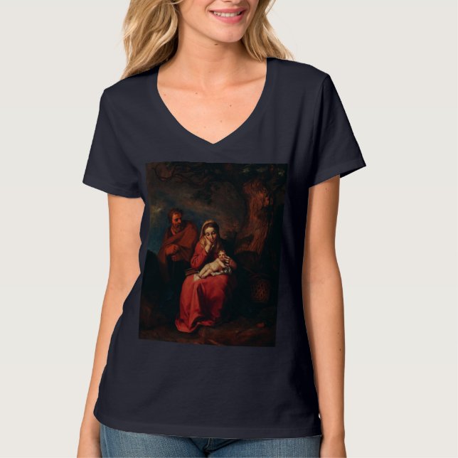 The Flight into Egypt by Abraham Bloemaert  T Shirt (Framsida)