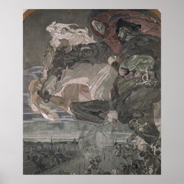 The Flight of Faust and Mephistopheles, 1896 Poster (Framsidan)