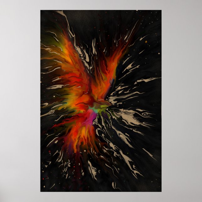 The Flight of the Phoenix – Fiery Abstract Rebirth Poster (Framsidan)