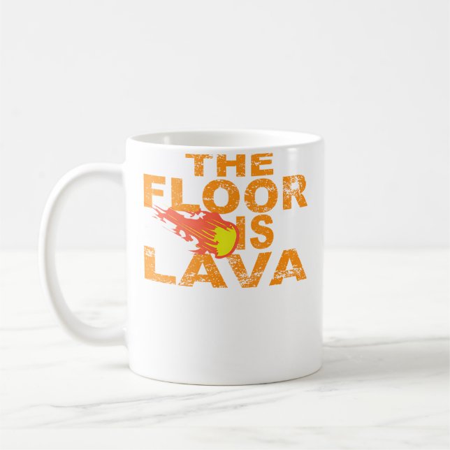 The Floor Is Lava Running Parkour Kaffemugg (Vänster)