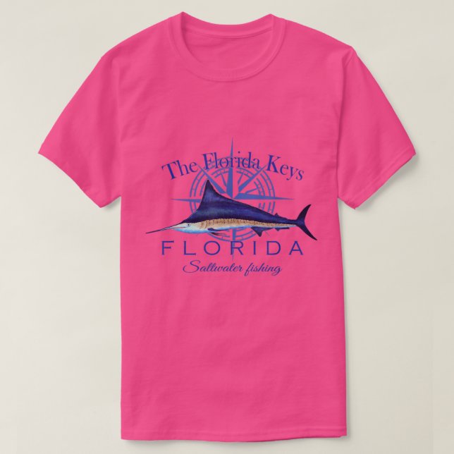 The Florida Keys Florida Sailfish Billfish Saltwat T Shirt (Design framsida)
