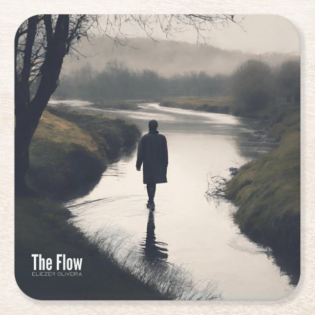 The Flow Underlägg Papper Kvadrat (Framsidan)