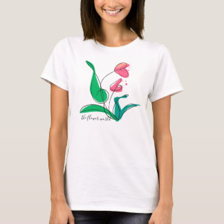 the flower line art t shirt