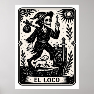 The Fool Tarot Card Art Print Poster