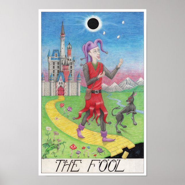 The Fool tarot card Poster (Framsidan)