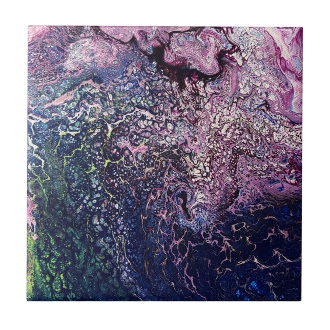 "The Force" Ceramic Tile av Johnson Abstrakt Art Kakelplatta (Framsidan)