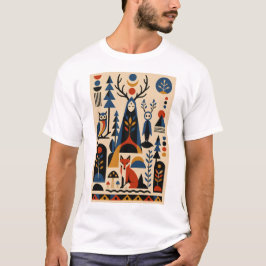 The Forest Remembers – Geometric Art T-Shirt