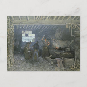 The Forge at Marly-le-Roi, Yvelines, 1875 Vykort