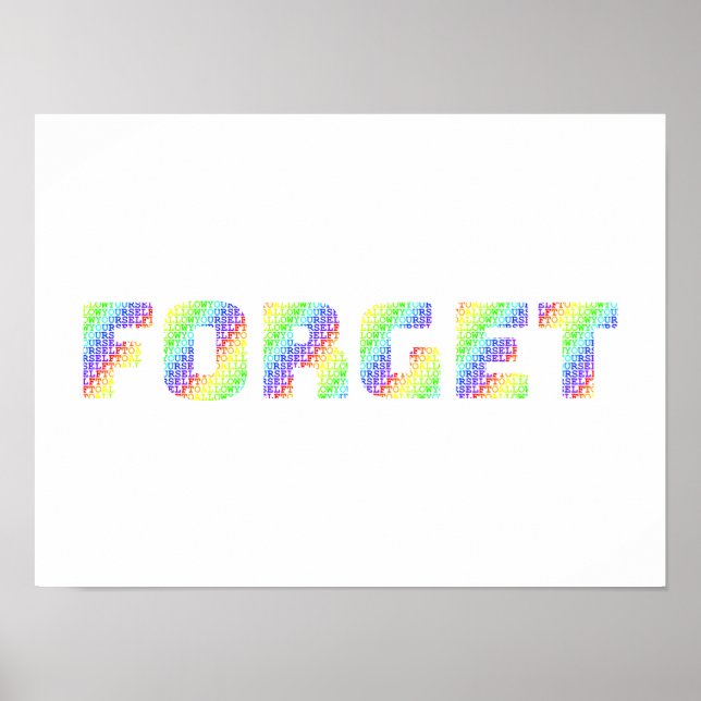 The Forgiveness Art: Allow Yourself to FORGET Rain Poster (Framsidan)