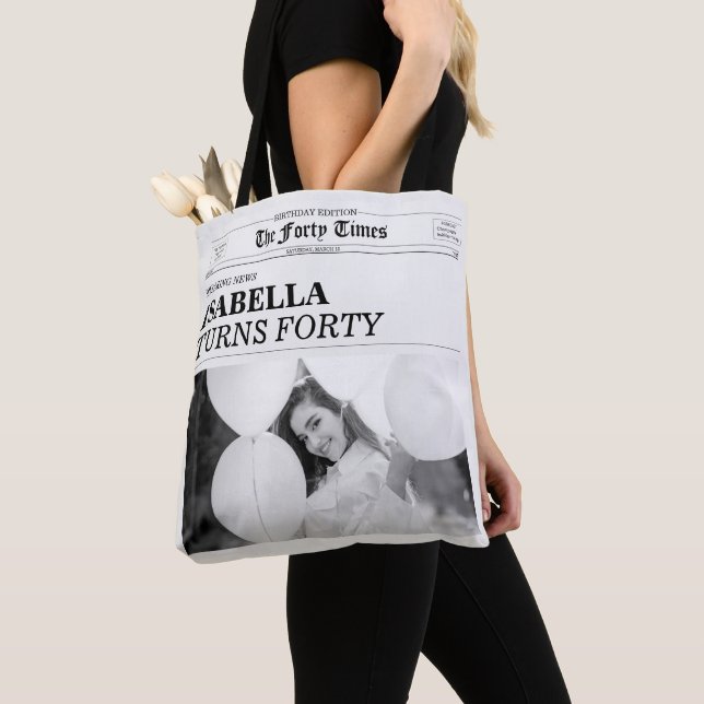The Forty Times Newspaper 40-årsfest Tygkasse (Närbild)