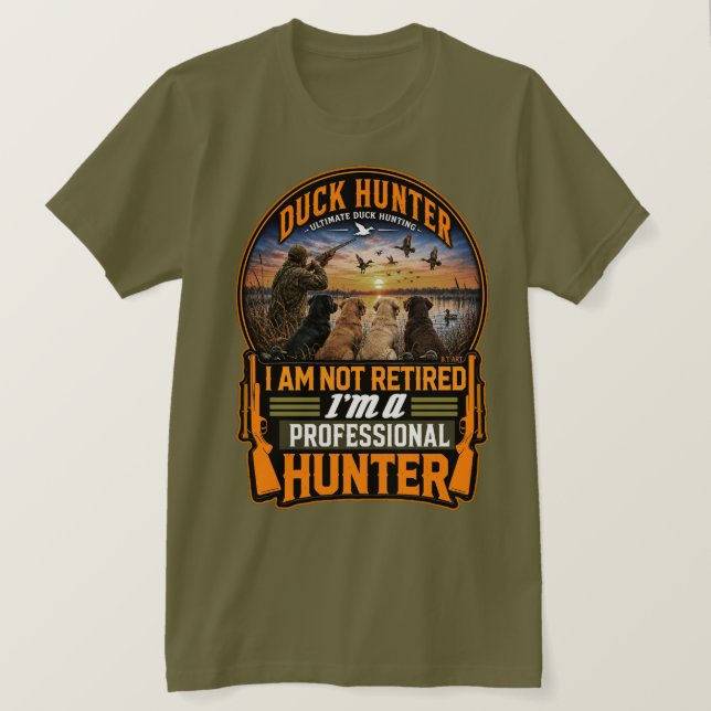 The Four Retrievers – Andjakt  T Shirt (Design framsida)