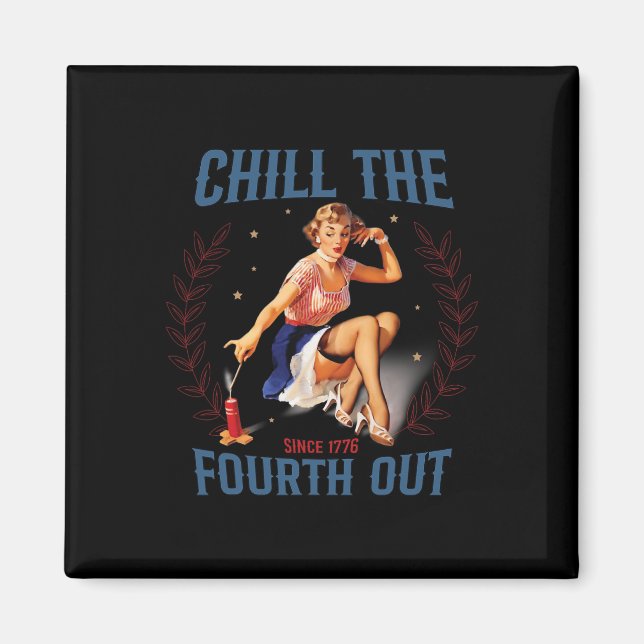 The Fourth Out Retro 4 juli  Magnet (Framsidan)