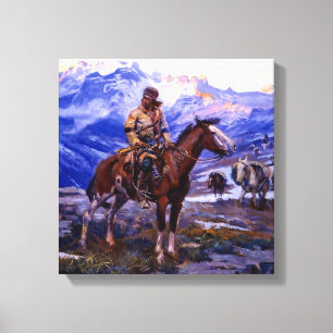 "The Free Trappers" av Charles M Russell Canvastryck