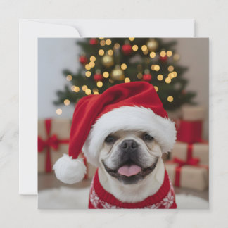 The French Bulldog Custom Christmas Greeting Kort