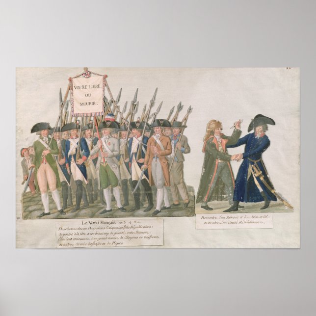 The French Vow 'Long Live Freedom or Die' Poster (Framsidan)