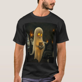 The Friendly Ghost and His Cat T Shirt
