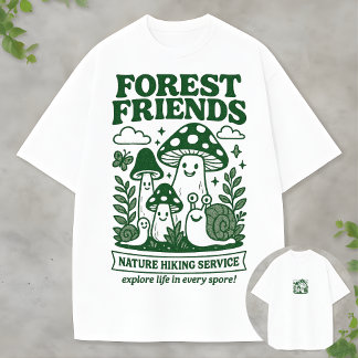 The FunGuys Mushroom Cartoon Forest Adventure Duo T Shirt