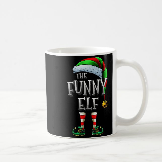 The Funny Elf Shirt Matching Family Funny Christma Kaffemugg (Höger)