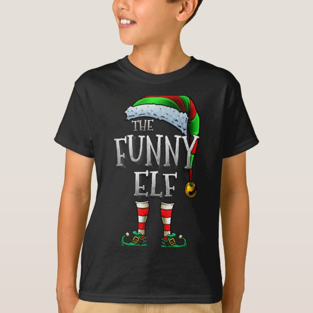The Funny Elf Shirt Matching Family Funny Christma T Shirt (Framsida)