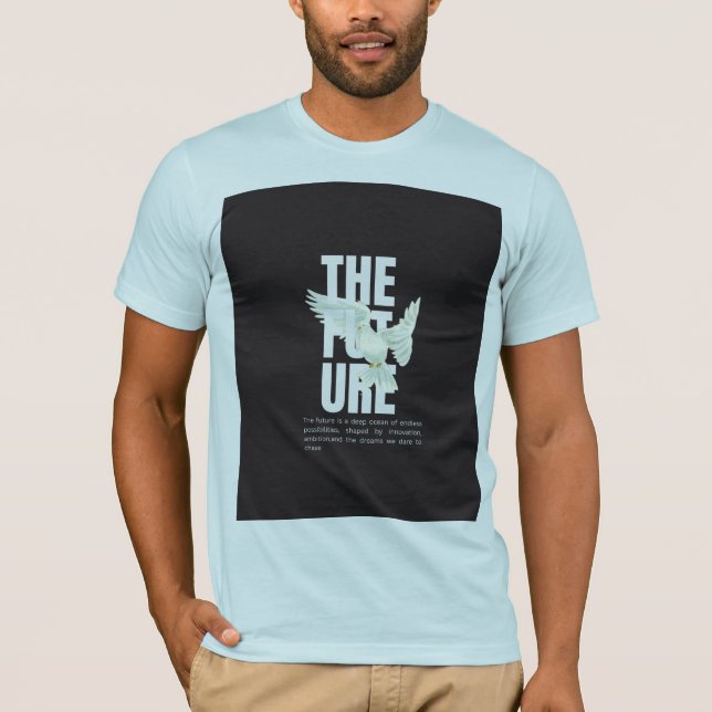 The Future Motivational Dove Herrtröja i Linne T Shirt (Framsida)