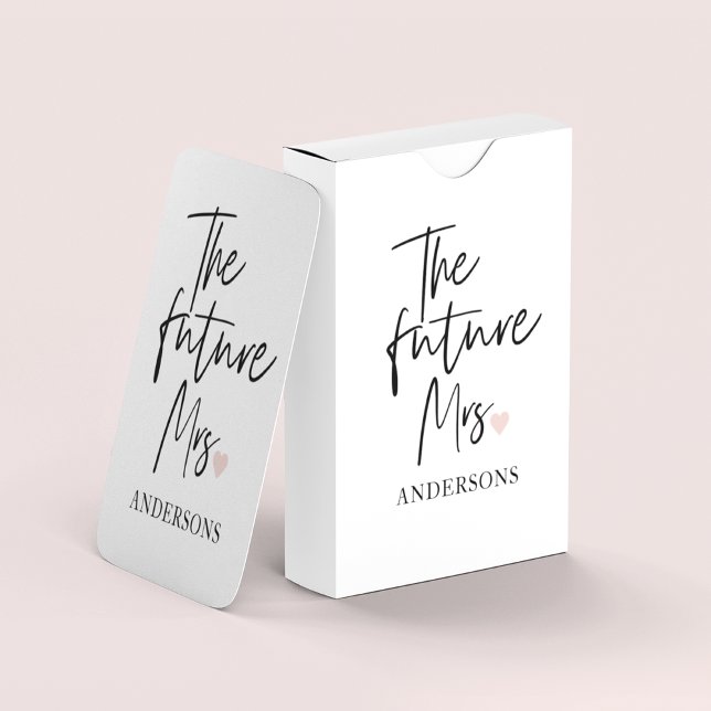 The Future Mrs och Ditt Namn | Modern Skönhetspres Casinokort (Skapare uppladdad)