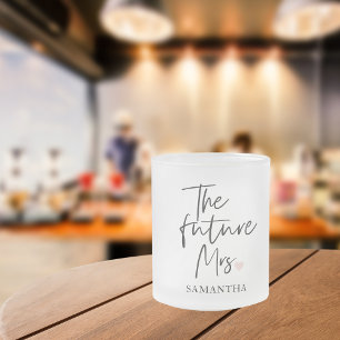 The Future Mrs och Ditt Namn Modern Skönhetspres Frostad Glasmugg