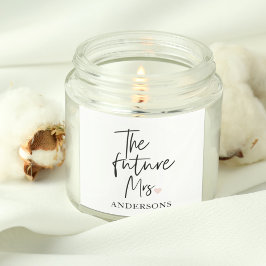 The Future Mrs och Ditt Namn | Modern Skönhetspres Fyrkantigt Klistermärke