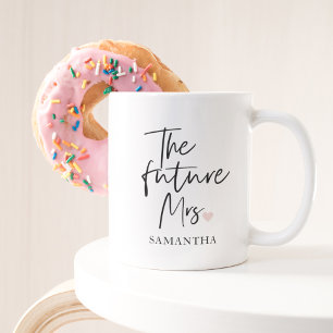 The Future Mrs och Ditt Namn Modern Skönhetspres Två-Tonad Mugg