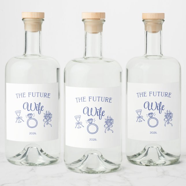 The Future Wife Livsmedels- och dryckesmärkningssa Spritflaskor Etikett (Flaskor)