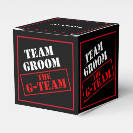 The G-Team Groom Cube Presentaskar