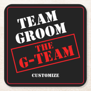 The G-Team Groom laget Underlägg Papper Kvadrat
