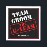 The G-Team Team Groom Pappersservett<br><div class="desc">*Anpassa med ditt val av bakgrundsfärg.</div>