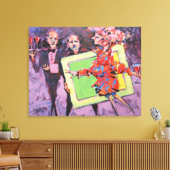 The Gallery Game Målning / Konstnär Larry Lerew Canvastryck (Insitu (Vardagsrum))