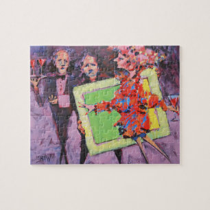 The Gallery Game Målning / Konstnär Larry Lerew Pussel