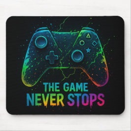 The Game Never Stops — Neon Gamer Controller Musmatta